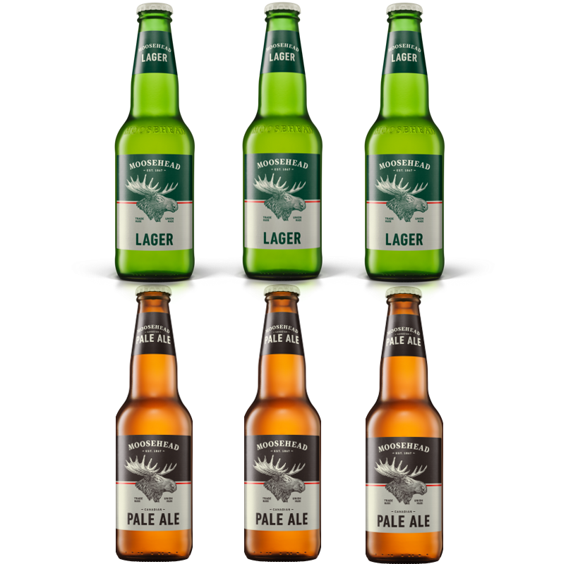 Moosehead Lager und Pale Ale Flasche 350 ml je 3 Flaschen