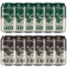 Laden Sie das Bild in den Galerie-Viewer, Moosehead Lager und Pale Ale Dose 355 ml 12er Pack