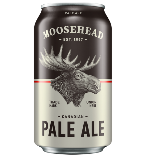 Moosehead Pale Ale 355 ml Dose. Das Moosehead Pale Ale ist ein geschmacklich weiches Ale 5,0 % Alkohol. Es ist ein geschmacklich eher weiches Ale mit einem bemerkenswert reinen Abgang und nur den besten original kanadischen Zutaten.