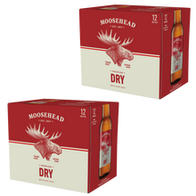 Laden Sie das Bild in den Galerie-Viewer, Moosehead Premium Dry 341 ml Flasche 24er Karton. Original kanadisches Bier